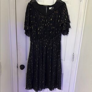 Elegant Black and Gold Dress